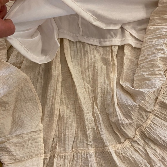 Anthropologie Women’s Blu Pepper Maxi Peasant Sleeveless Ruffles Cream NEW 1XL - Picture 15 of 16